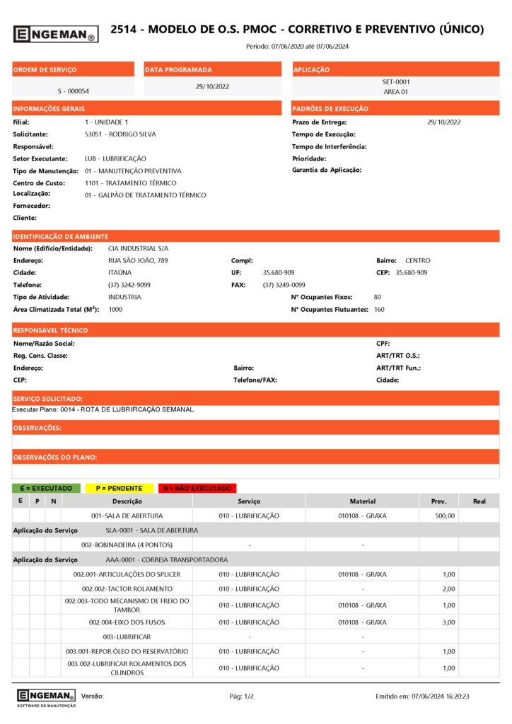 modelo de os pmoc corretivo e preventivo unico relatorio avancado engeman software de manutencao 724x1024 - Engeman® Lite